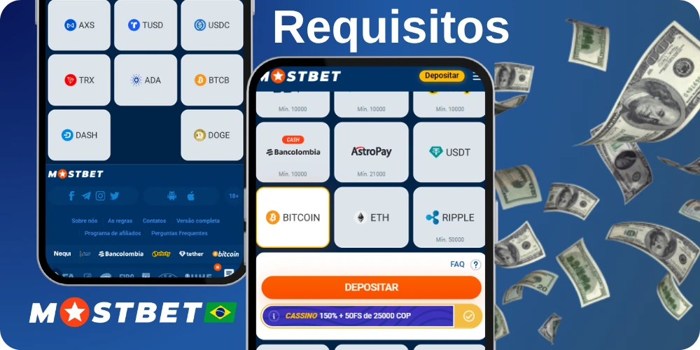 Comprovante de saque na Mostbet
